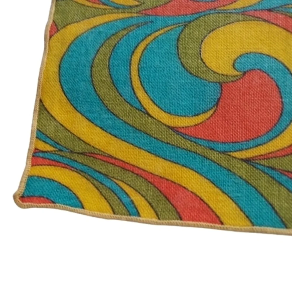 MCM Retro Mod Colorful Swirl Pattern Cocktail Napkins